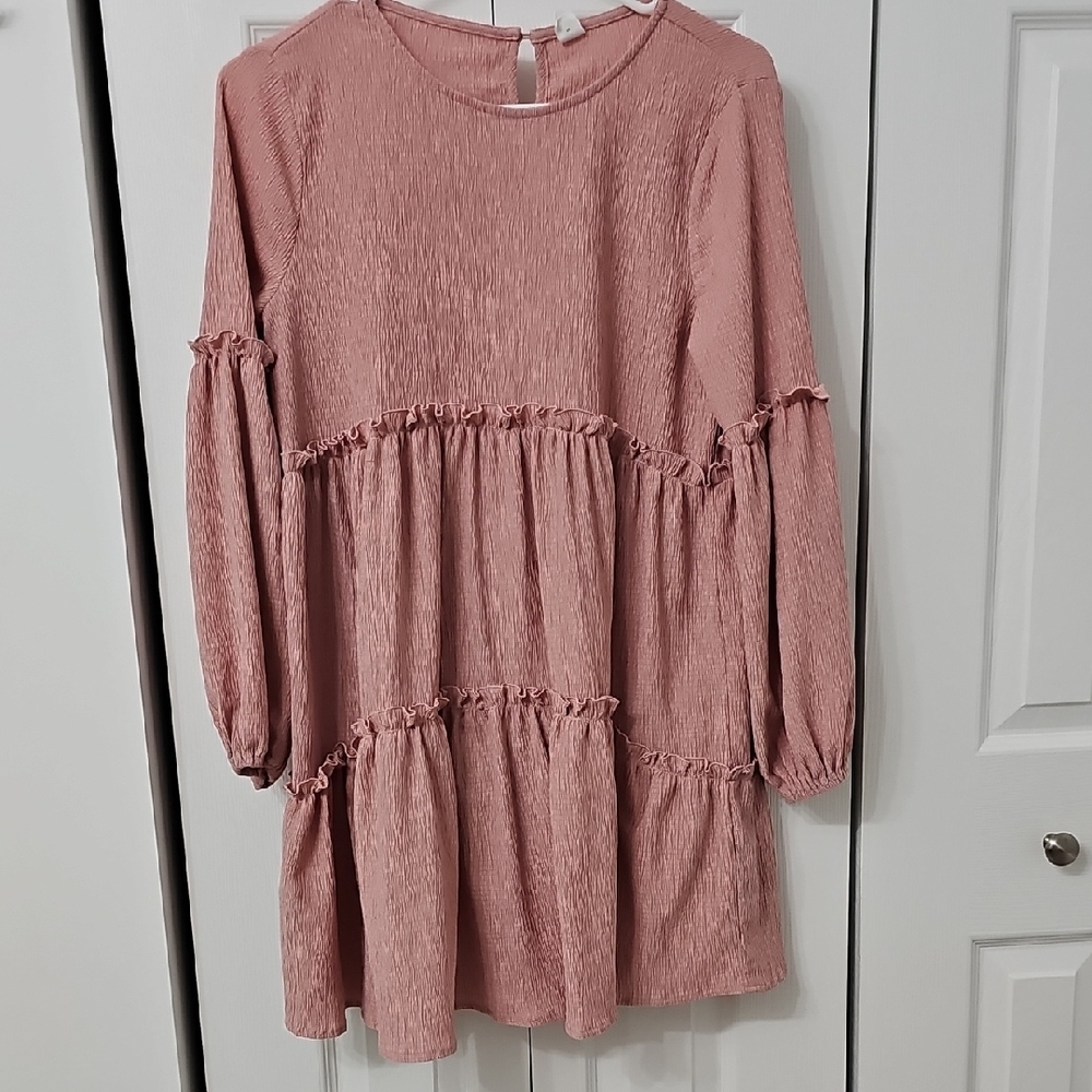 SHEIN Pink Ruffle Kids Dress